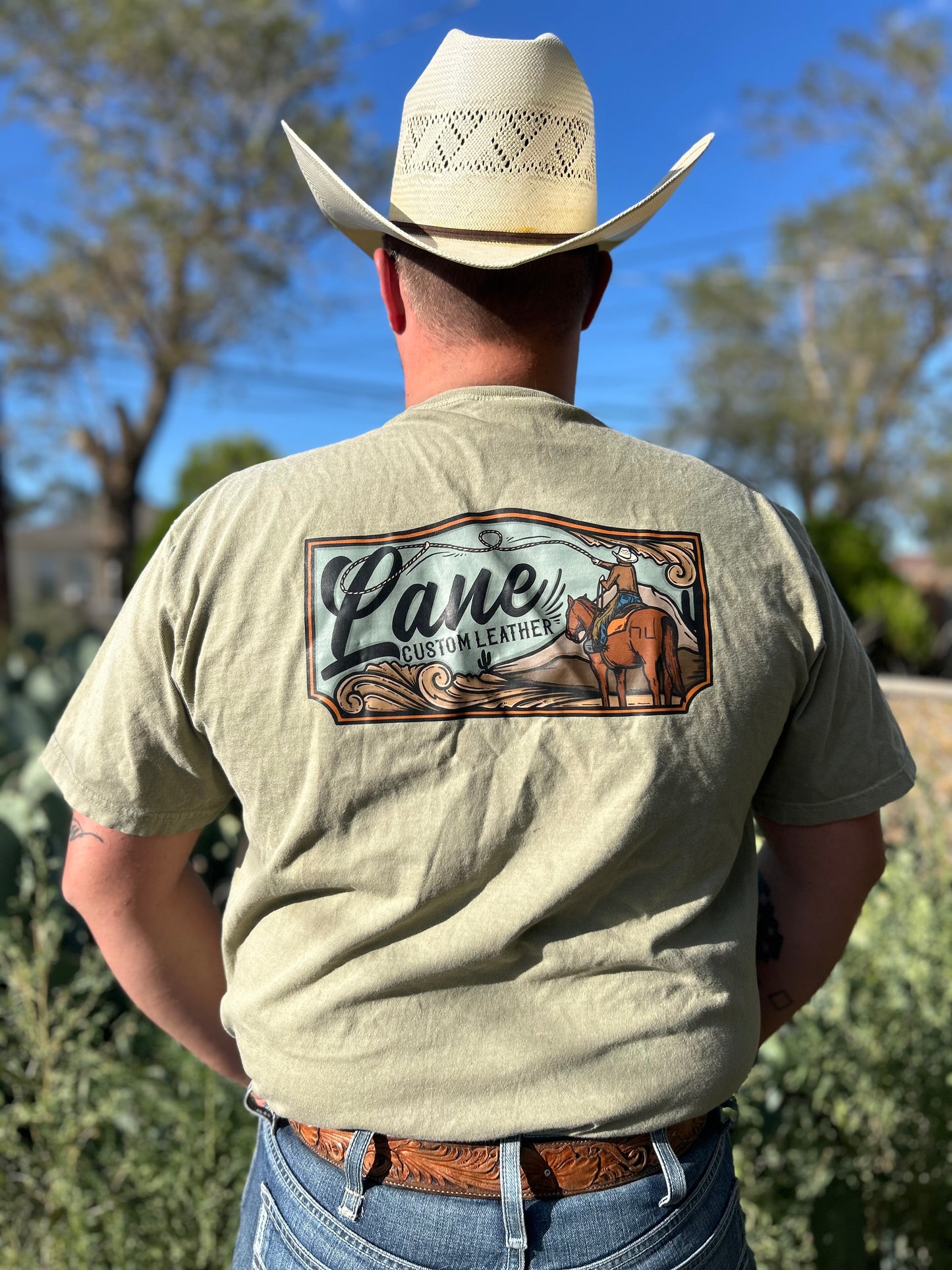Olive Comfort Colors Pocket T-Shirt