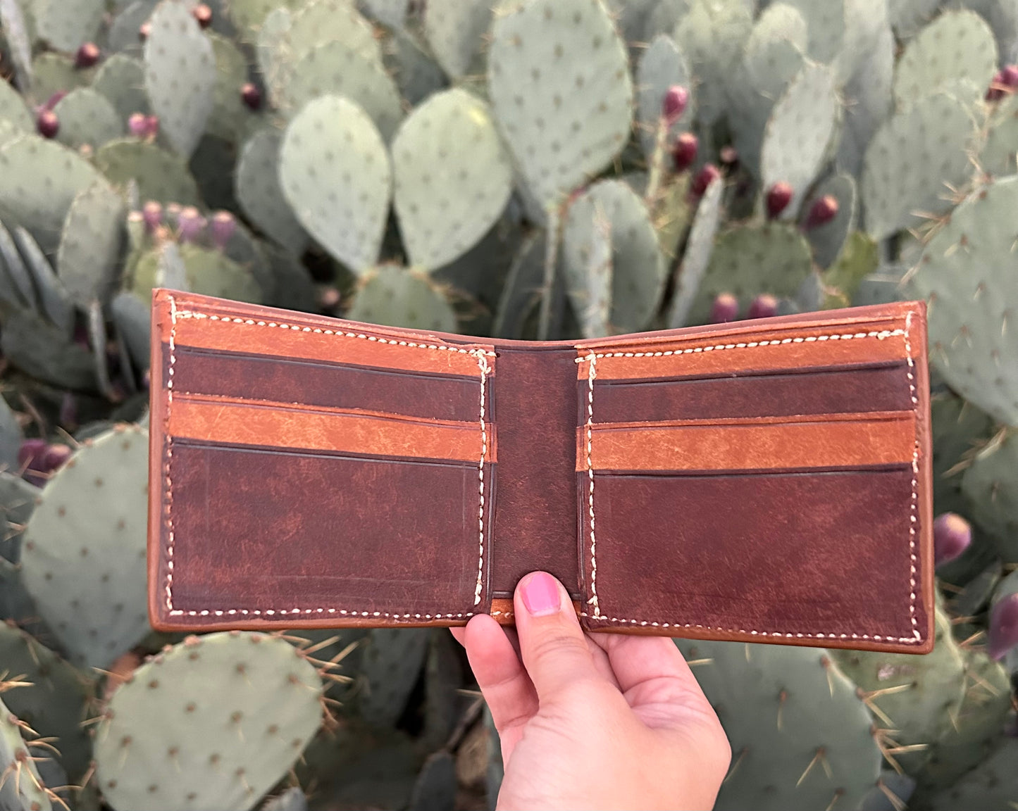 Full Floral Leaf Bi-Fold Wallet