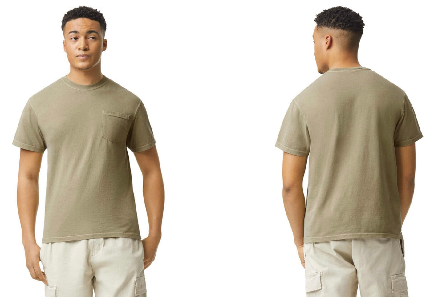 Olive Comfort Colors Pocket T-Shirt