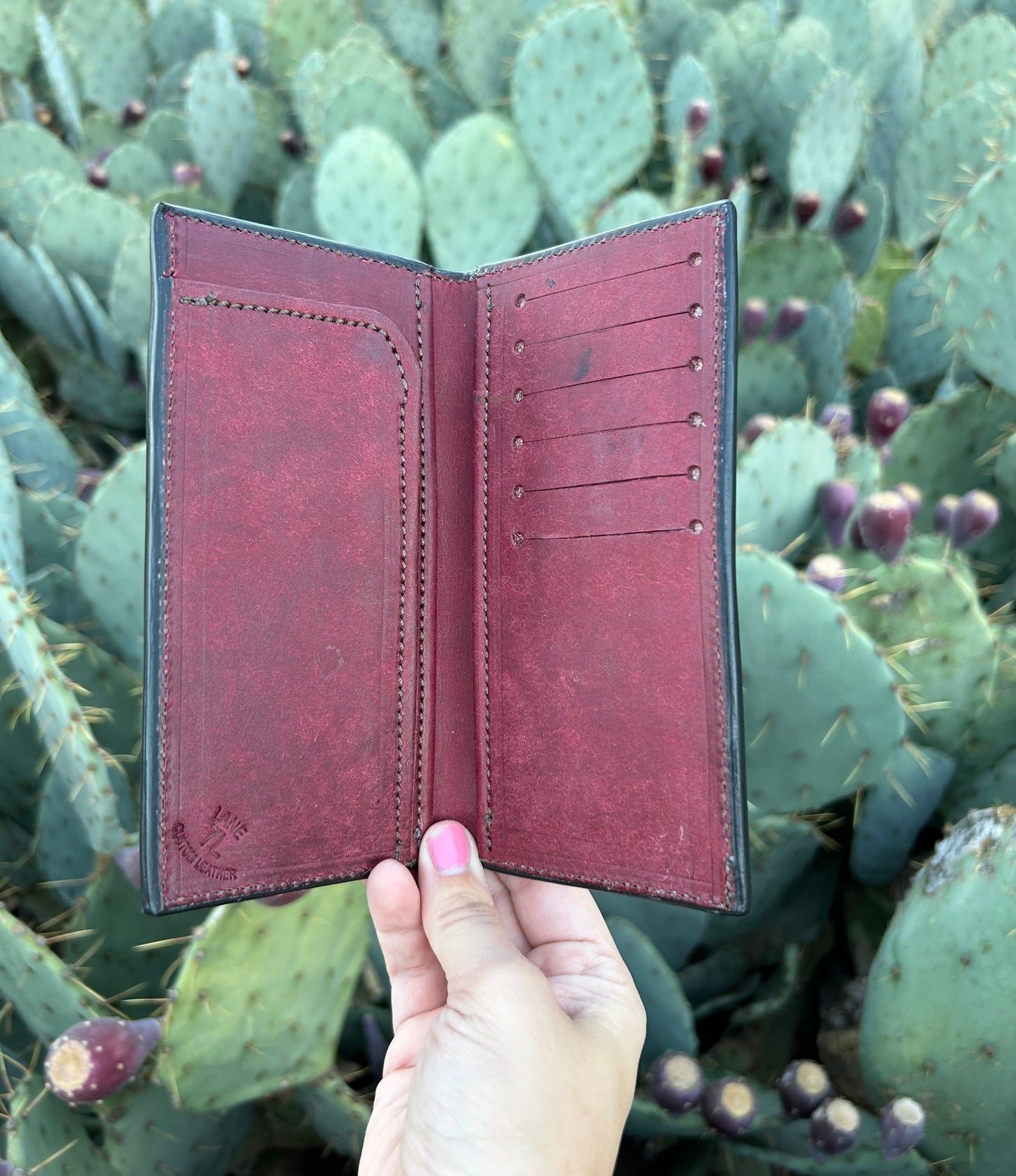 1/2 Tooled 1/2 Basket Roper Wallet