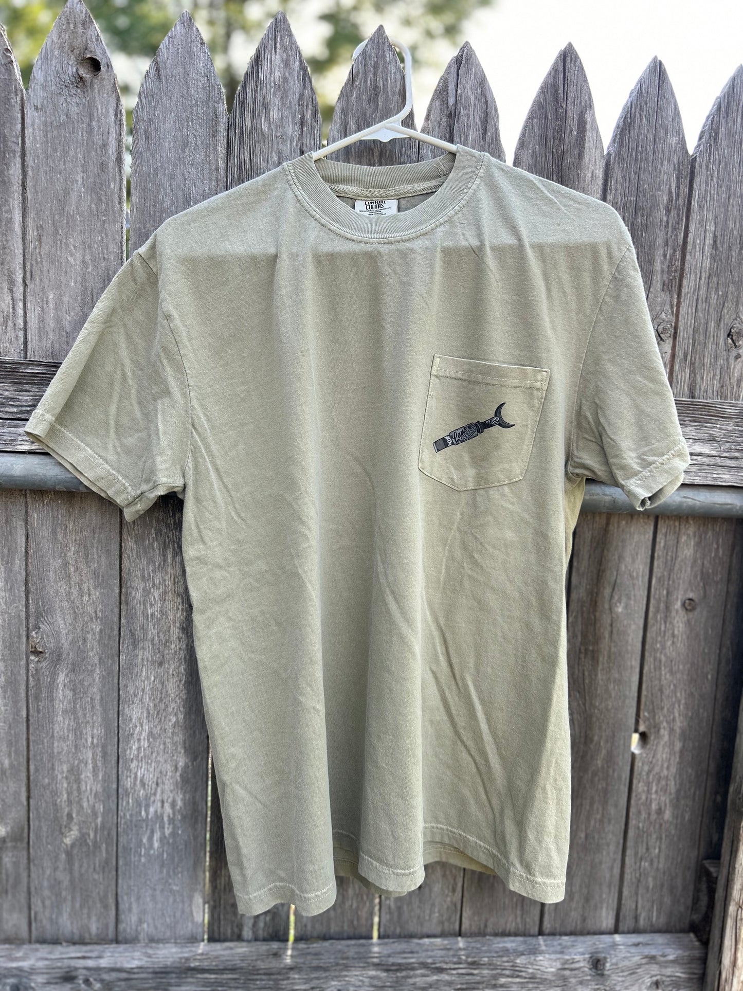 Olive Comfort Colors Pocket T-Shirt