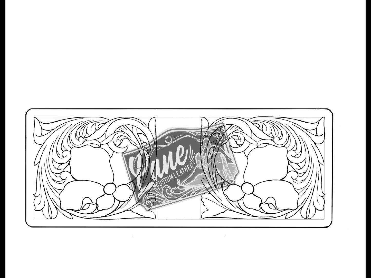 Downloadable wallet template with 1 tooling pattern