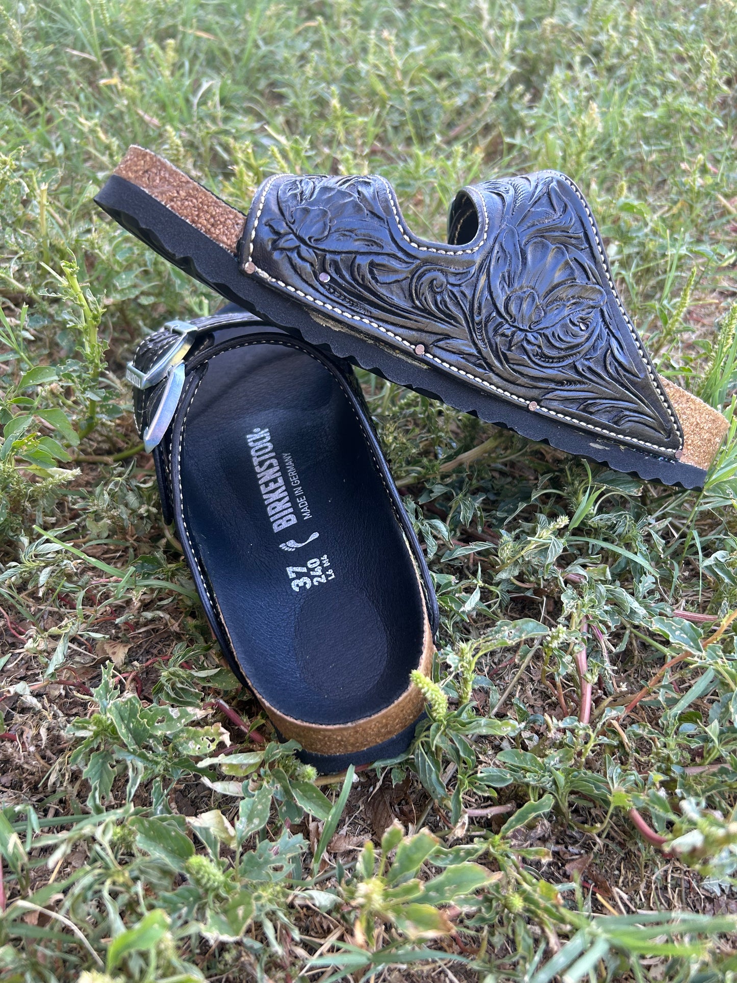 Custom Hand Tooled Birkenstocks  Leather, Girly shoes, Mom shoes