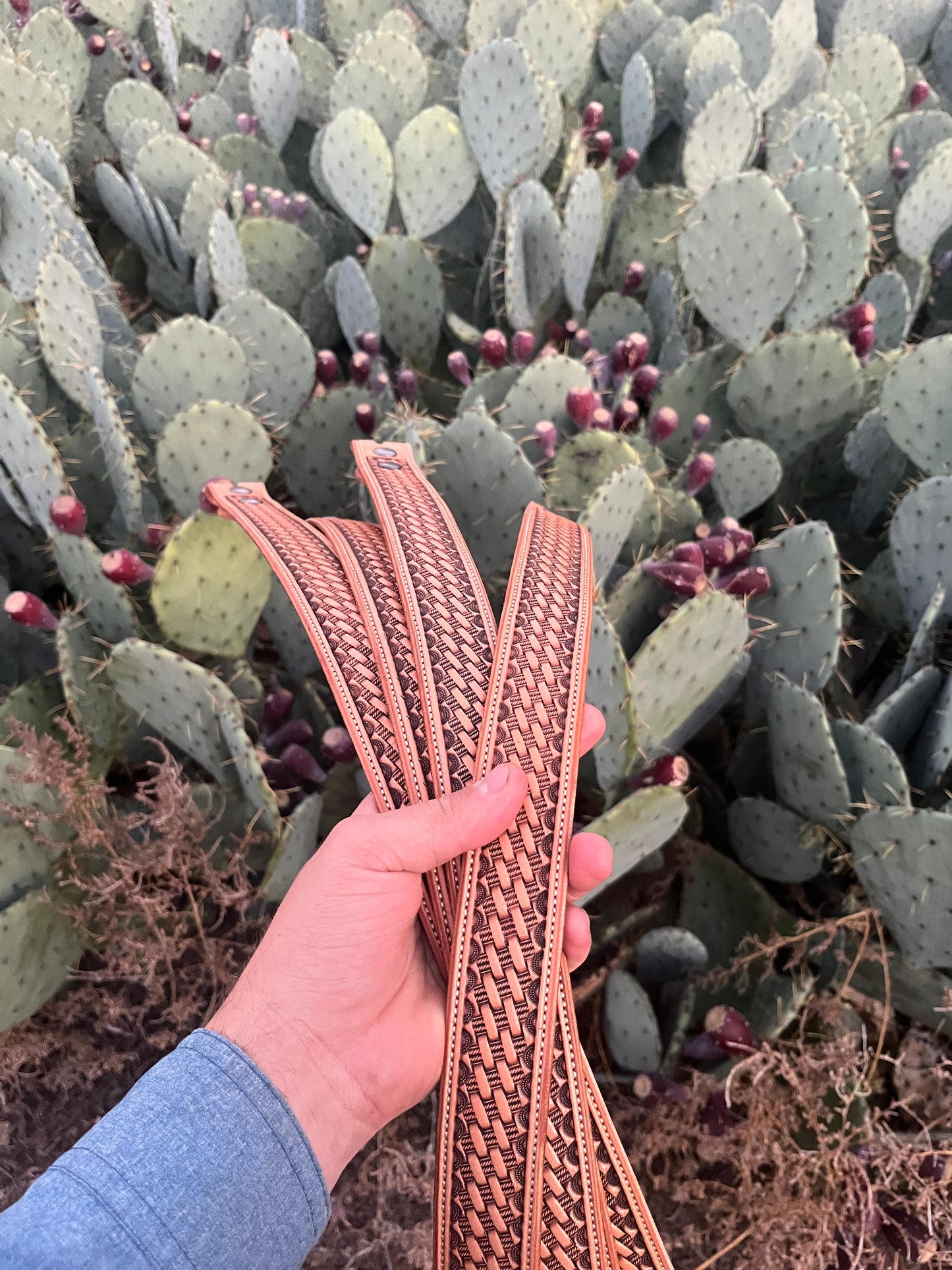 Stock basket stamp belt