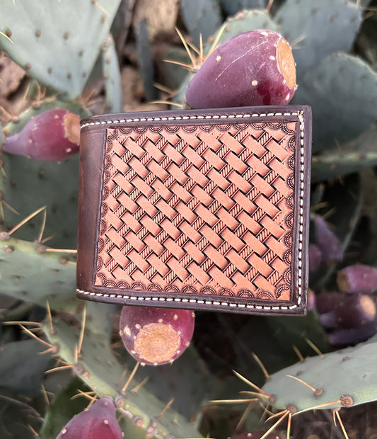 Basket Stamp Bi-Fold Wallet