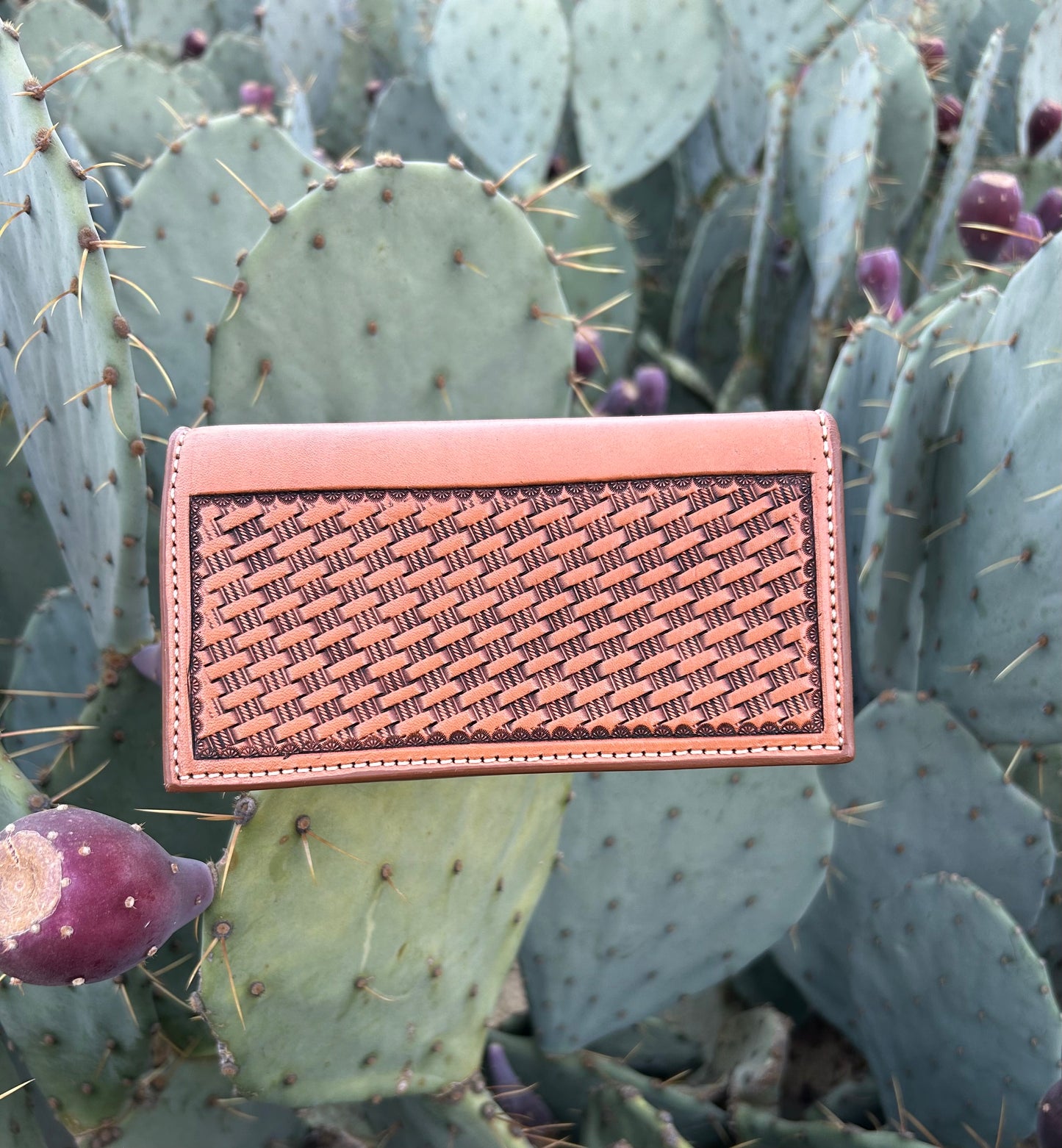 Roper Basket Stamped Wallet