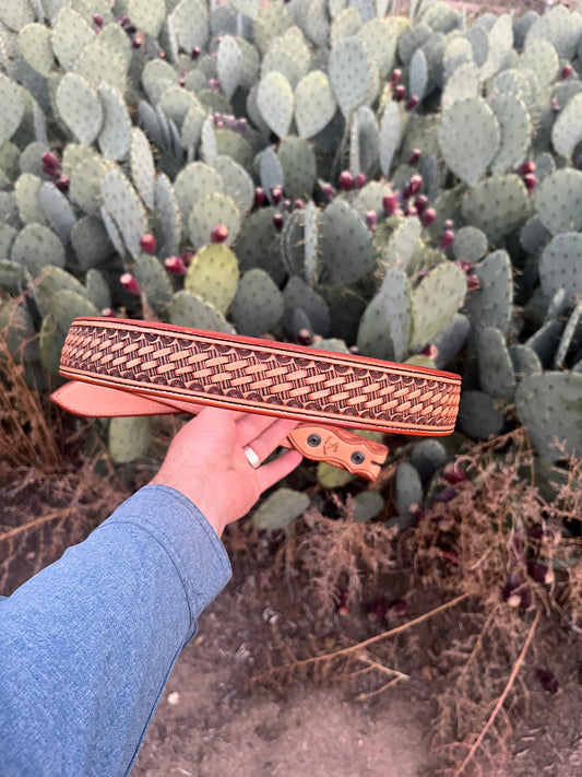 Stock basket stamp belt